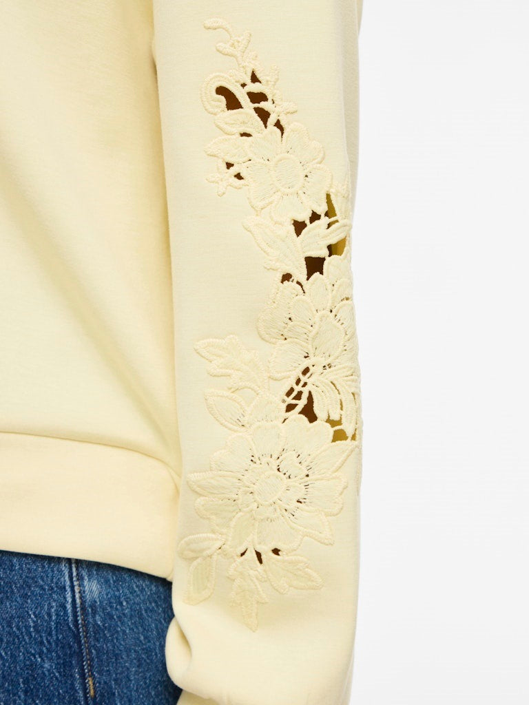 VISIFFI O-NECK L/S SWEAT TOP pastel yellow