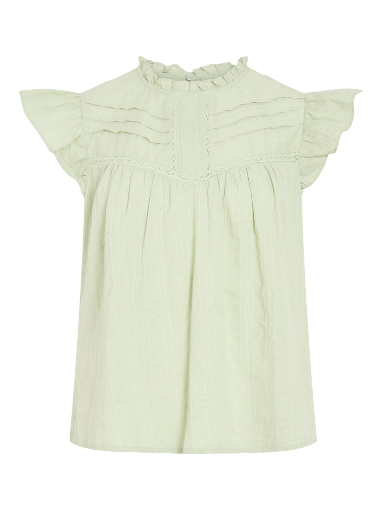VIYVA TOP SMOKE GREEN BLUSE