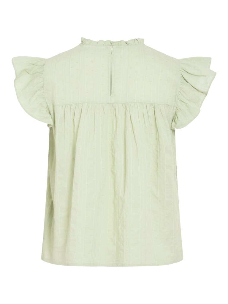 VIYVA TOP SMOKE GREEN BLUSE