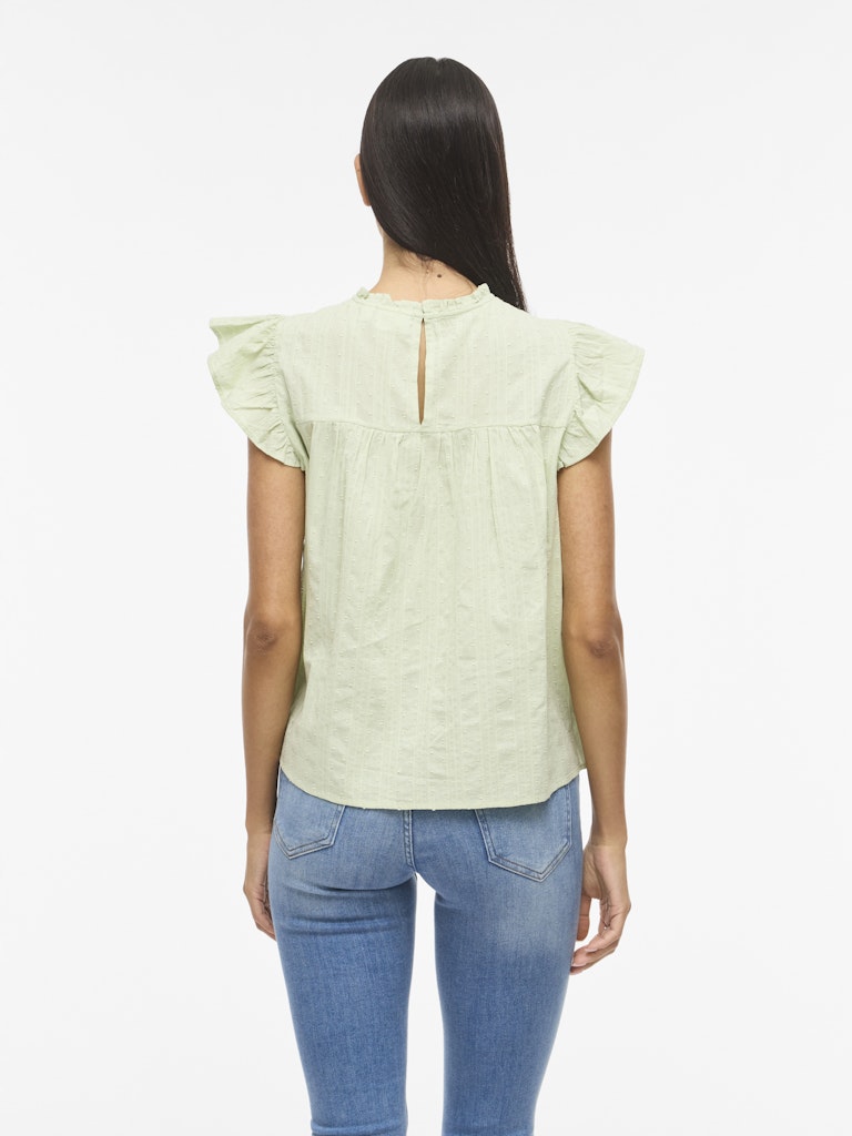 VIYVA TOP SMOKE GREEN BLUSE