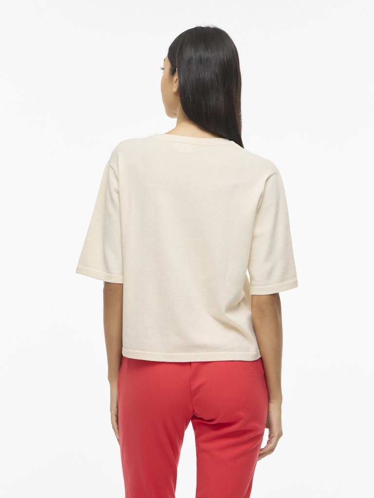 VIMALU O-NECK TOP Sandshell