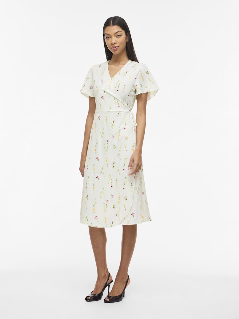 VILOVIE S/S WRAP MIDI DRESS SN