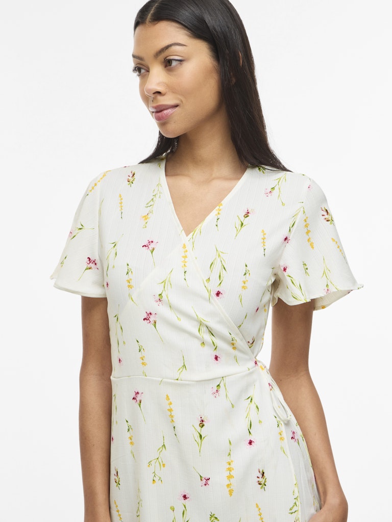 VILOVIE S/S WRAP MIDI DRESS SN