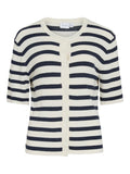 VIZICHA 2/4  BUTTON STRIPE KNIT CARDIGAN