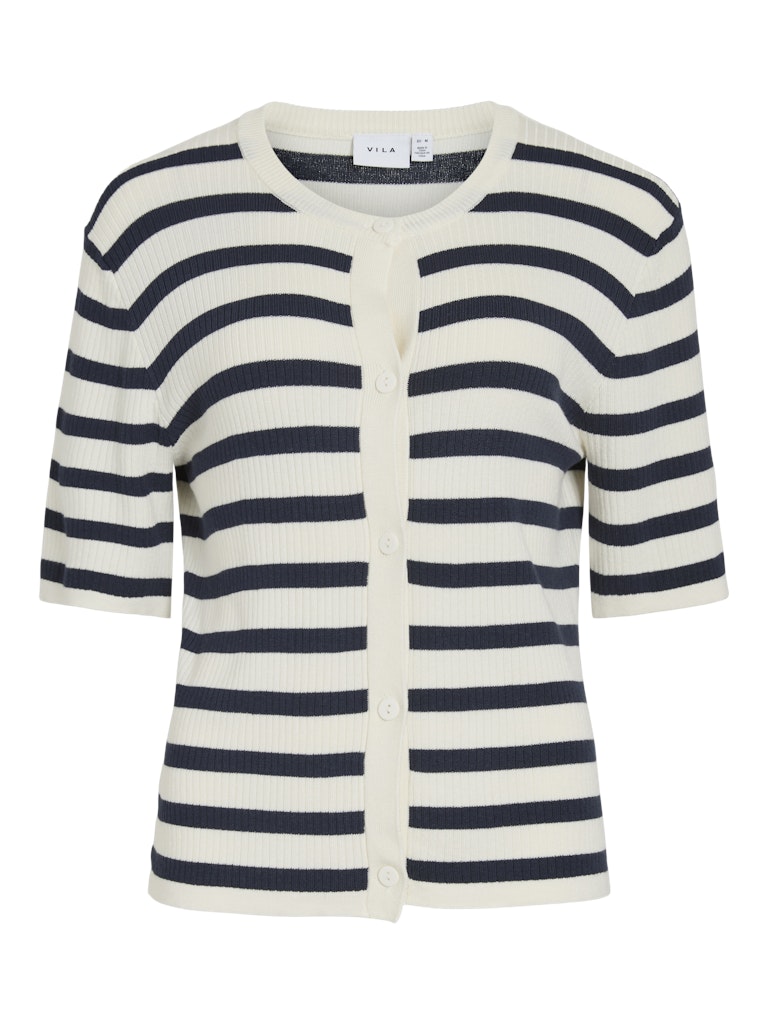 VIZICHA 2/4  BUTTON STRIPE KNIT CARDIGAN