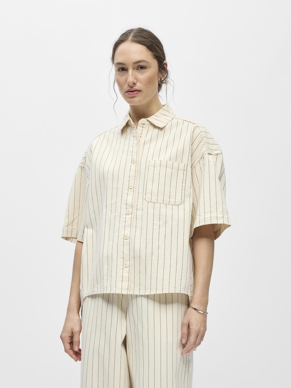 OBJCALLY 2/4 LO DENIM SHIRT BIRCH