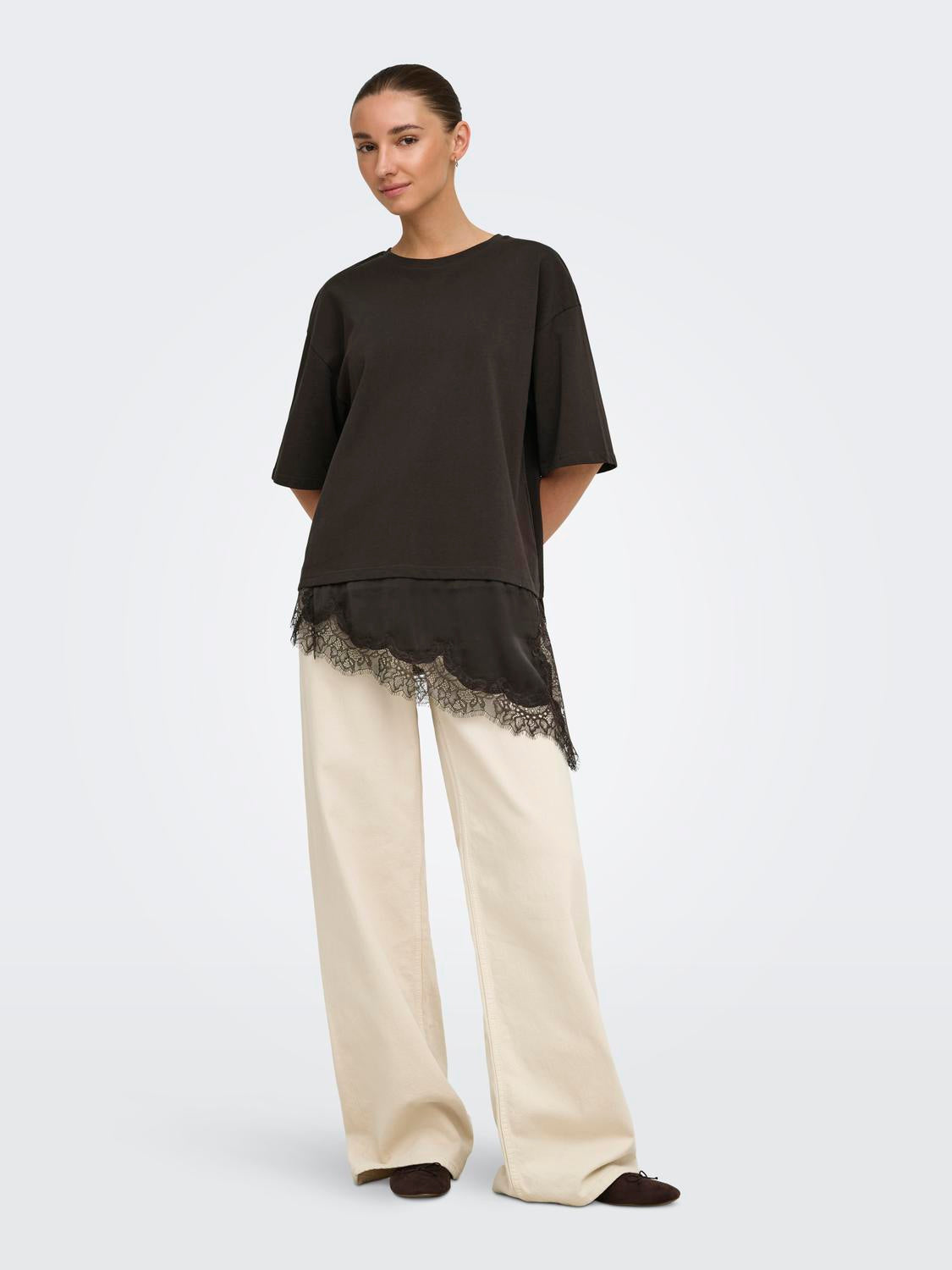Jdyalma 2/4 Lace Detail T-Shirt