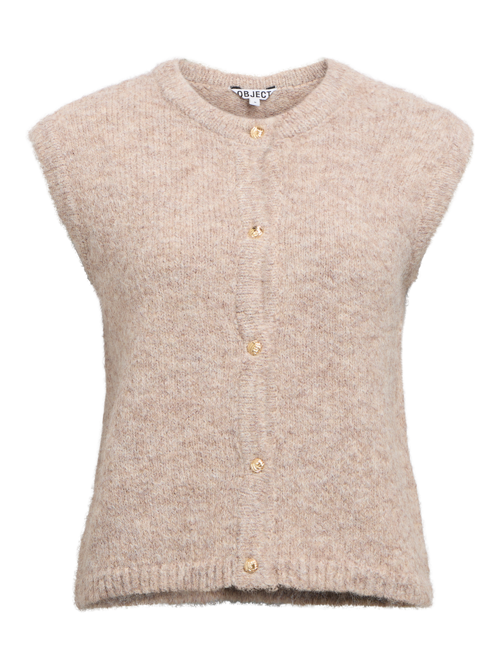 Objsaggia Re Knit Vest Cardigan