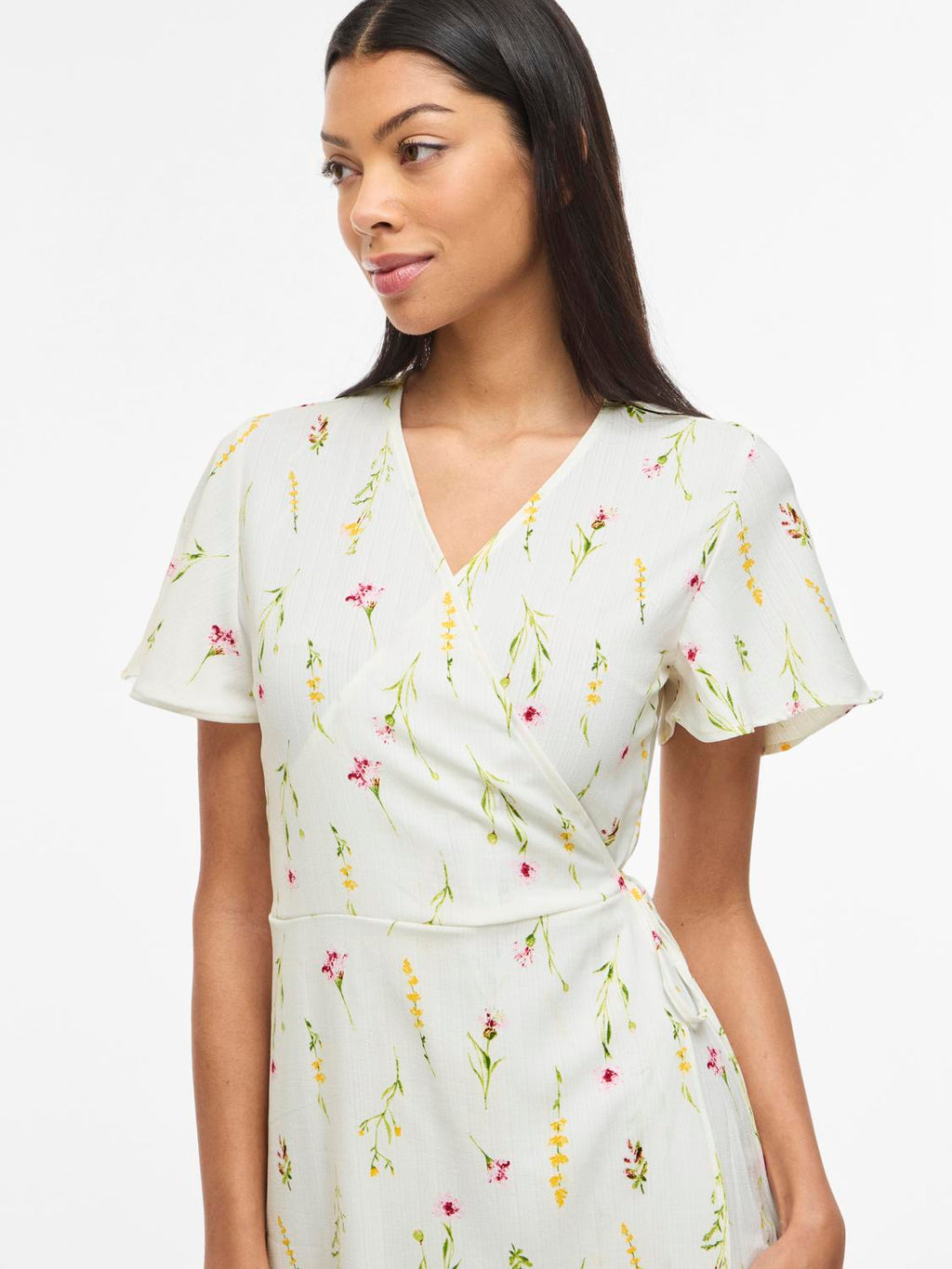 VILOVIE S/S WRAP MIDI DRESS SN