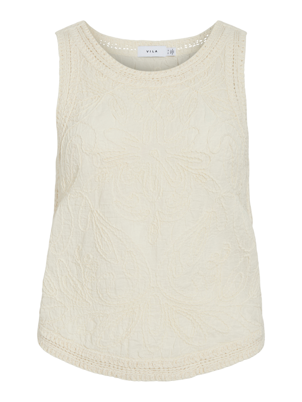 Vitoja O-Neck Sl Emb Detail To