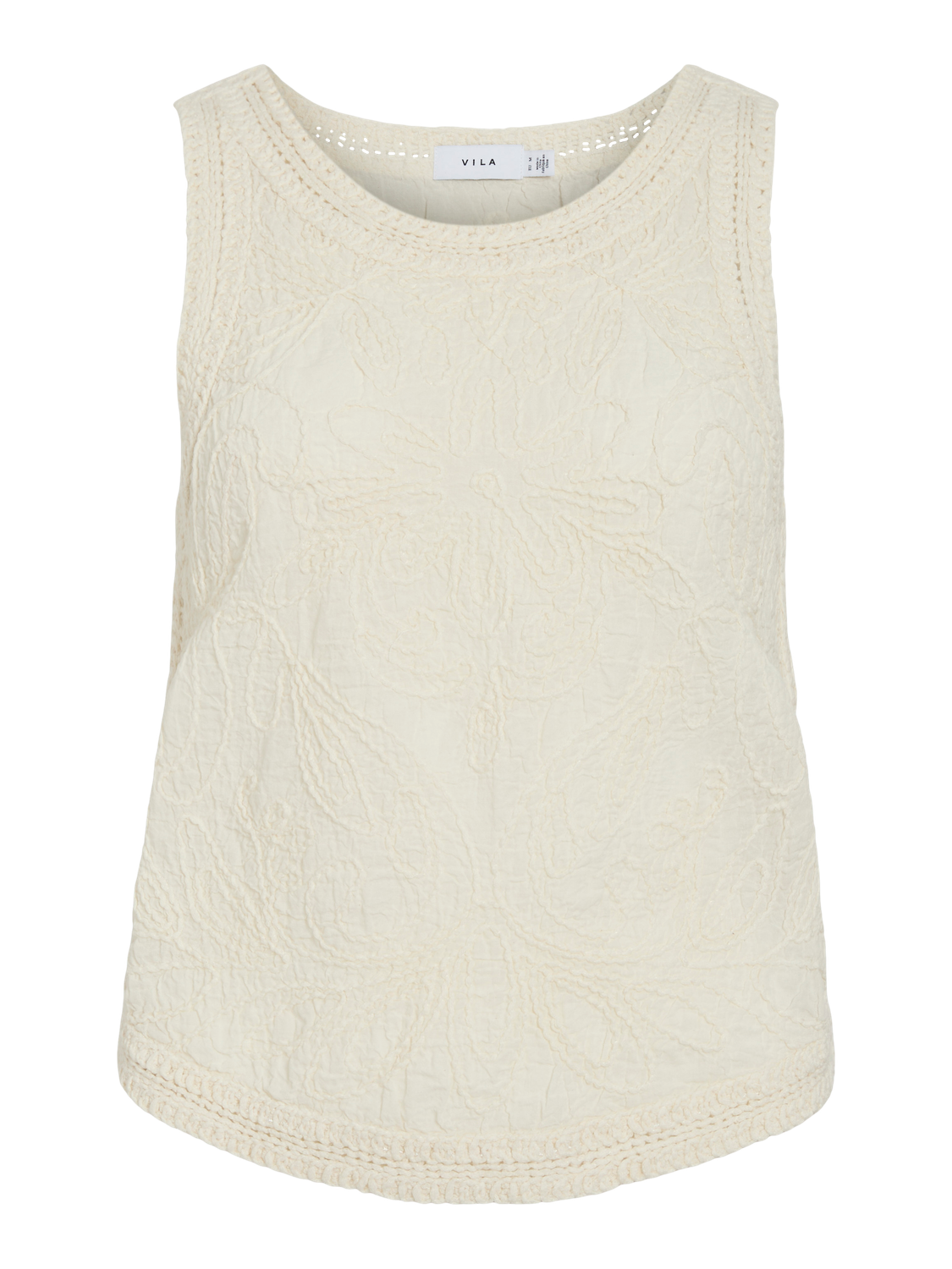 Vitoja O-Neck Sl Emb Detail To