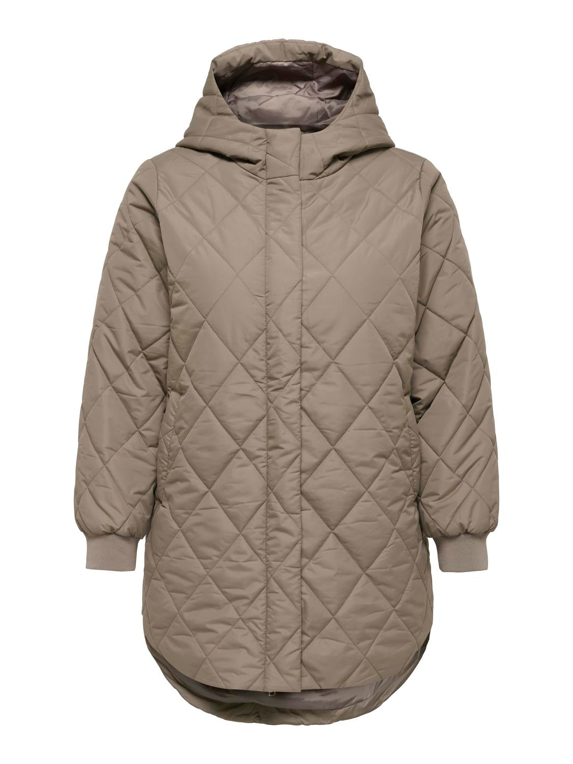 Carjuliet Quiltd Hood Zip Coat