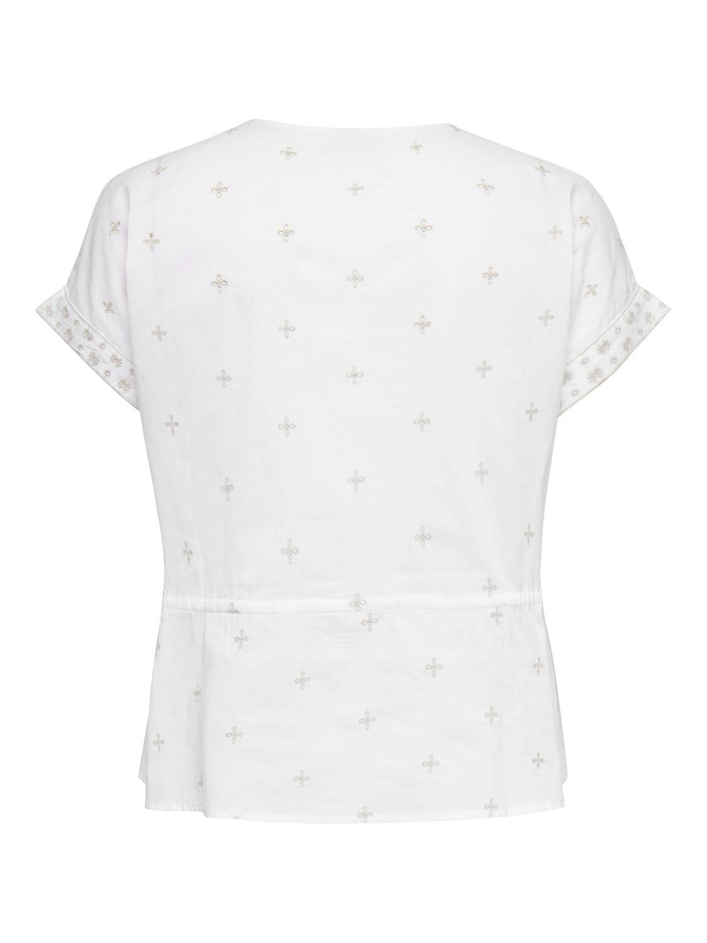 Carkuna S/S Emb String Top Wvn