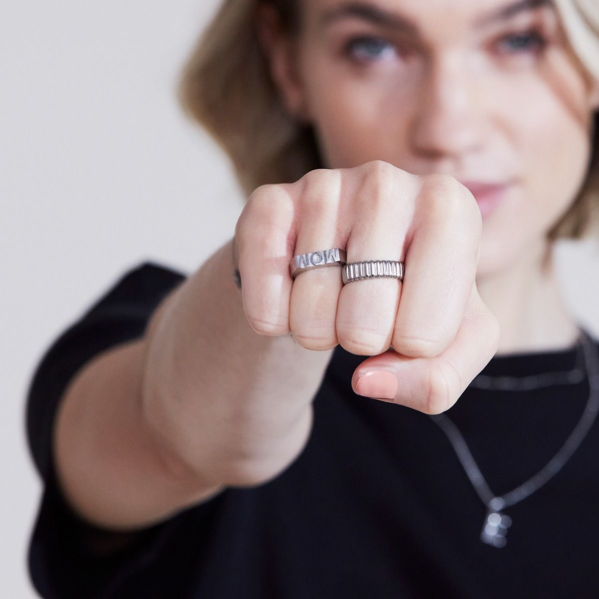 Signet ring mom steel