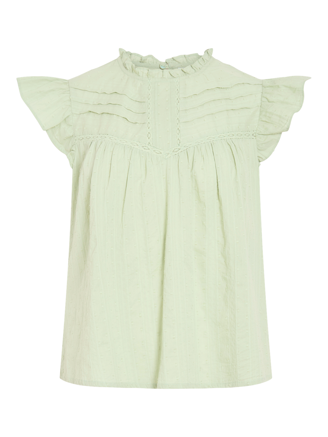 VIYVA TOP SMOKE GREEN BLUSE