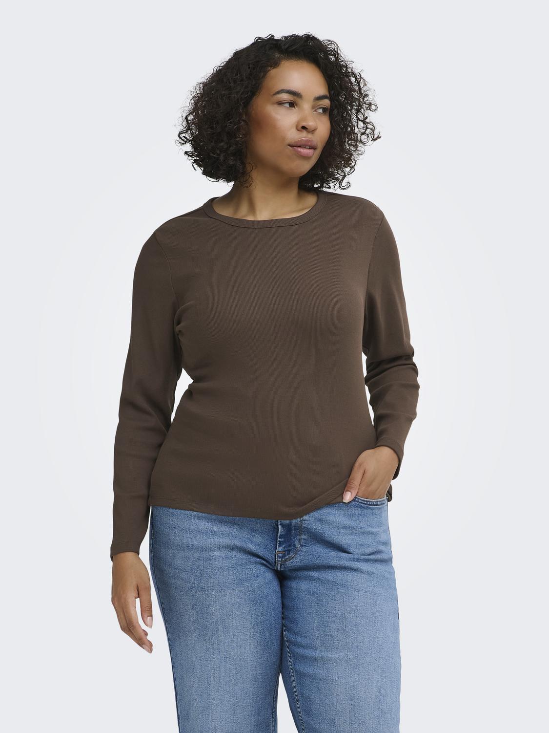 CARVAL L/S O-NECK TOP