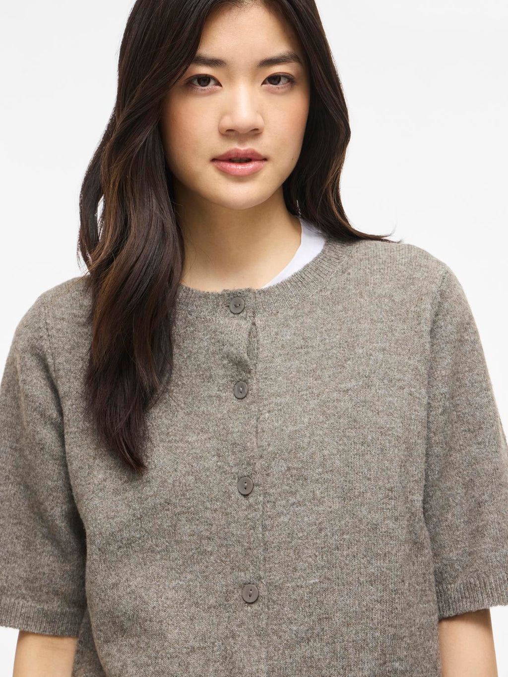 Viliga 2/4 O-Neck Knit Cardigan