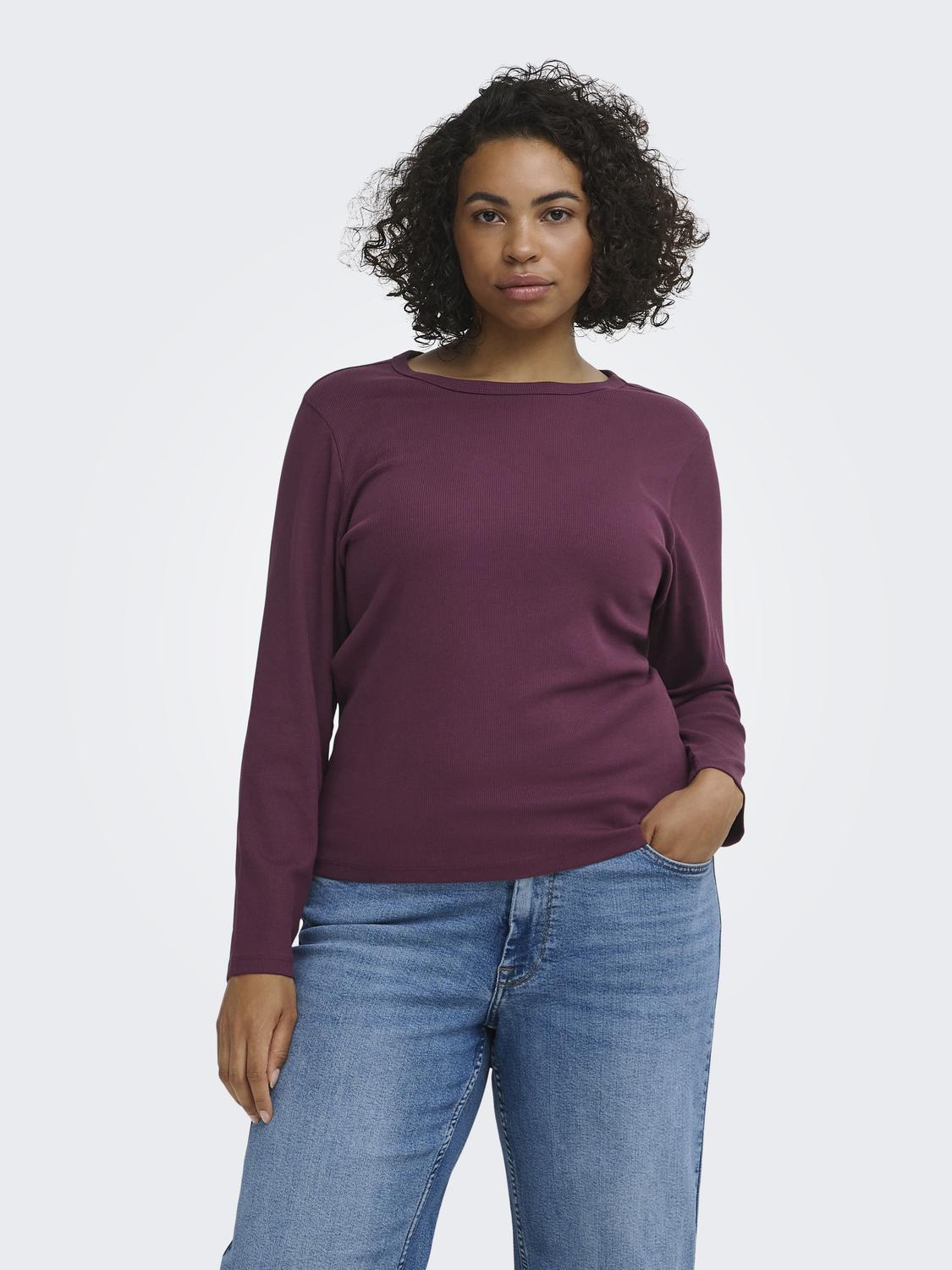 CARVAL L/S O-NECK TOP