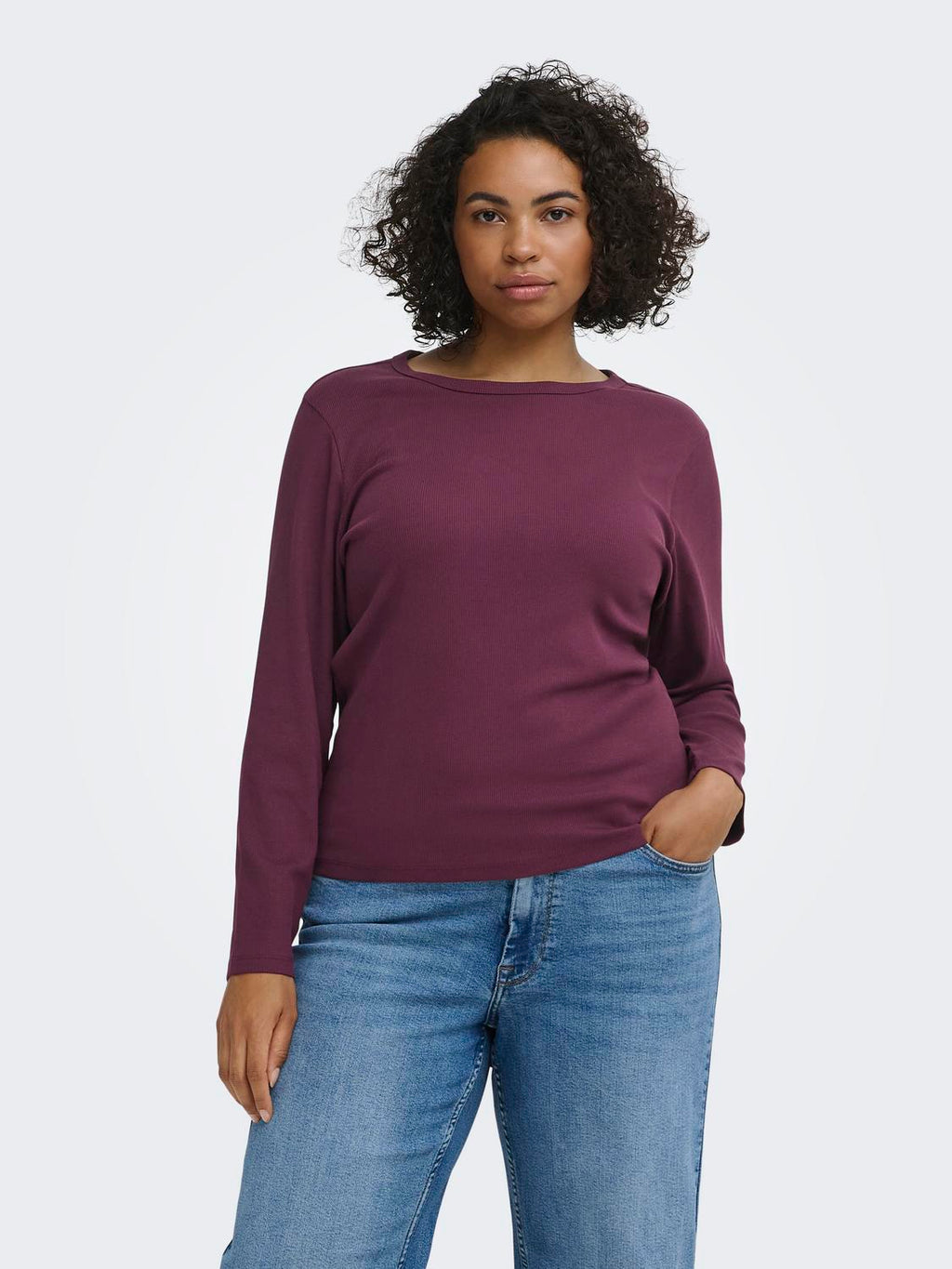 CARVAL L/S O-NECK TOP