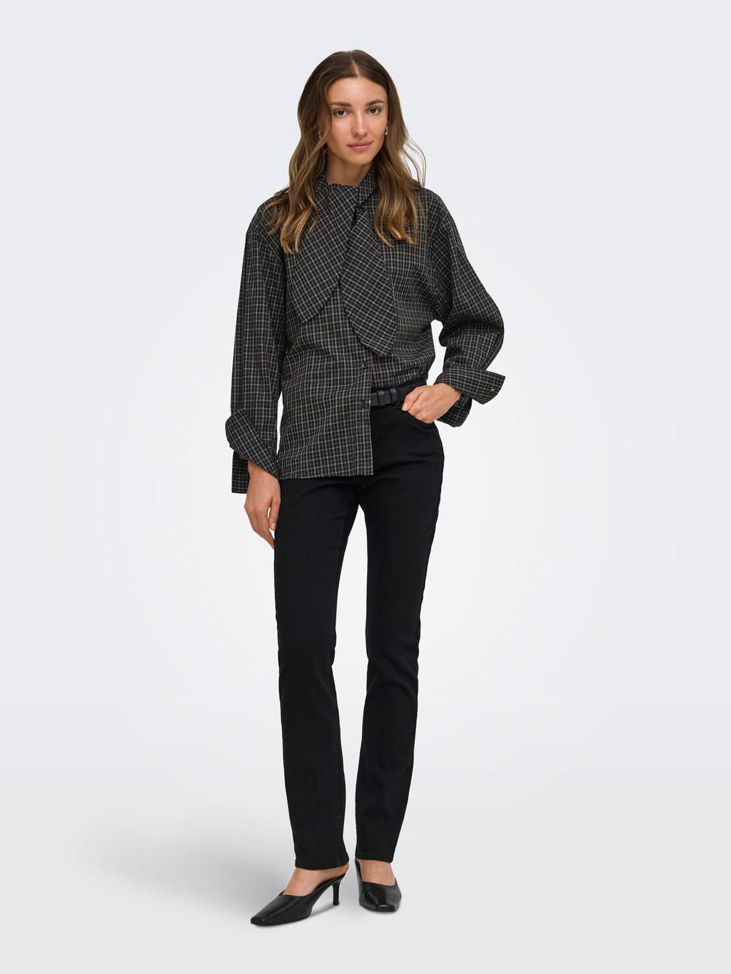 Jdyvilda L/S Scarf Shirt Wvn N