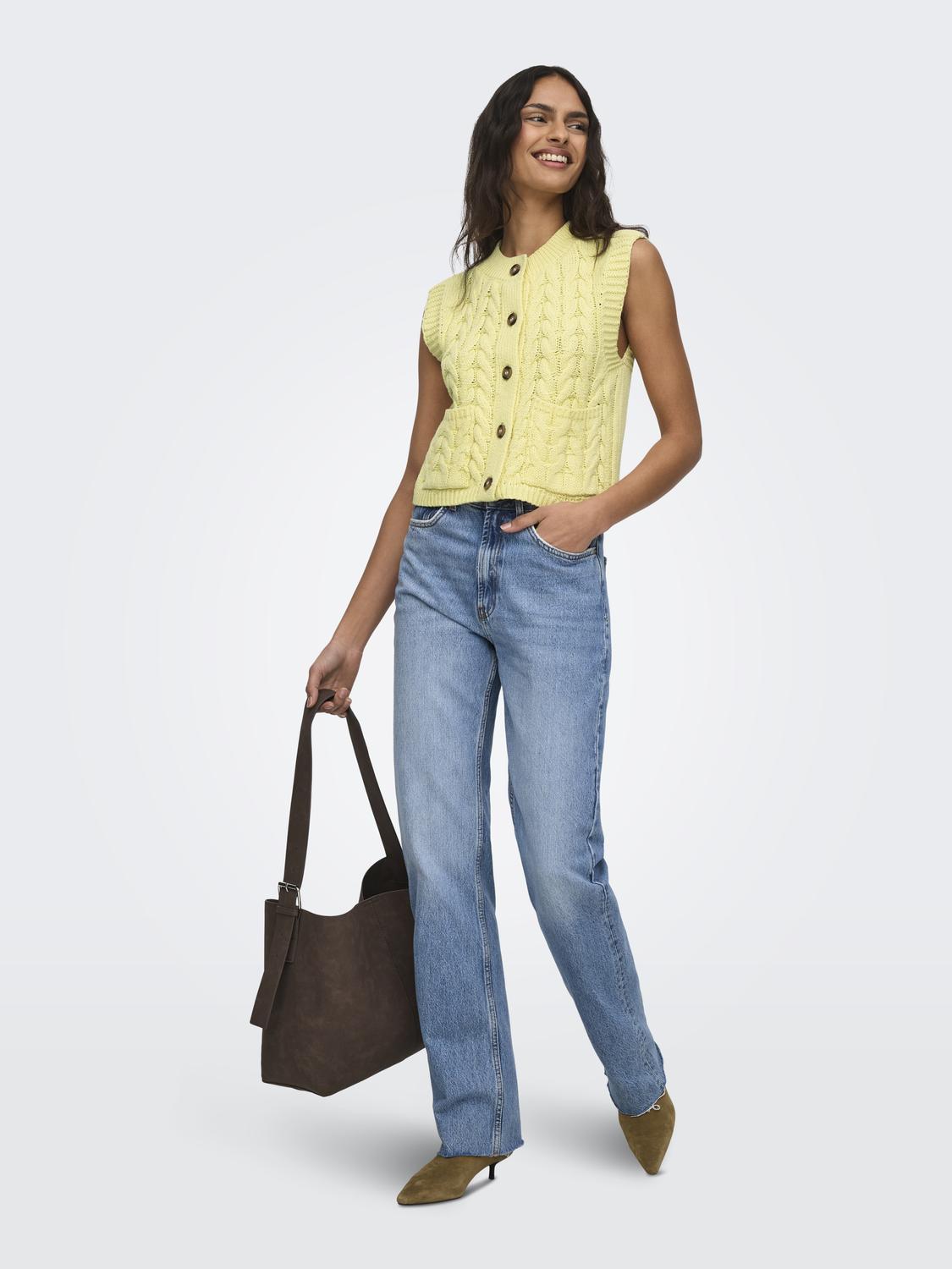 JDYANNALISE CABEL VEST LYS GUL