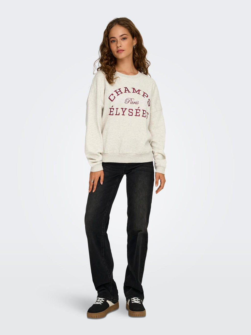 Jdymesa L/S O-Nk Emb Sweat