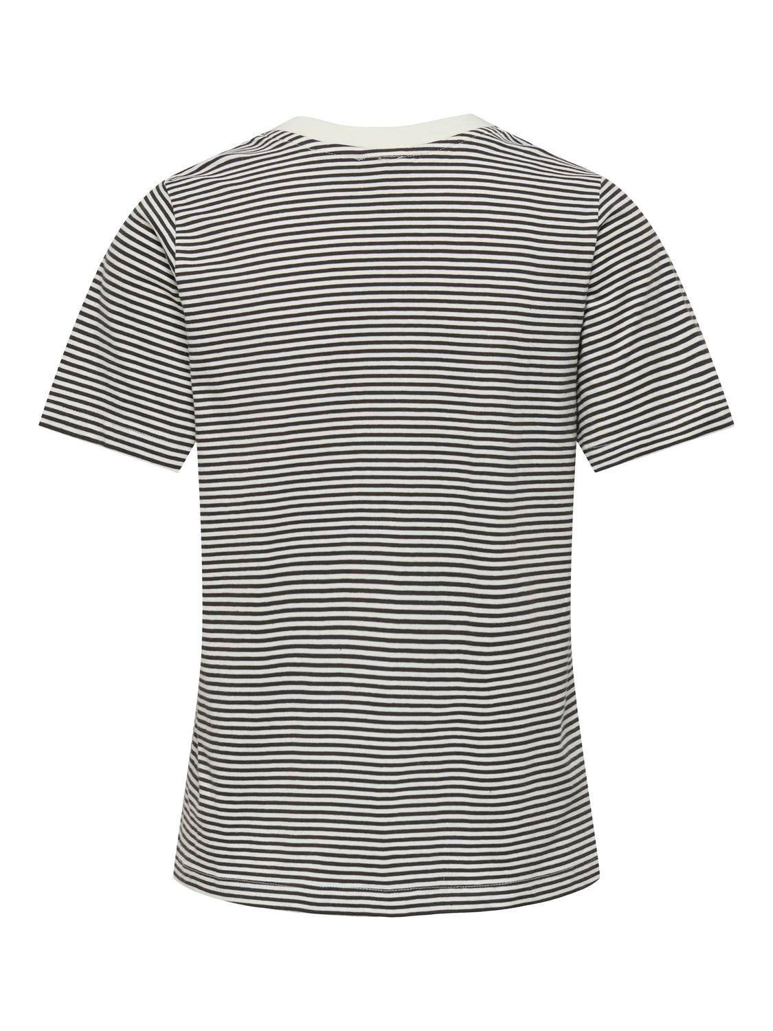JDYPISA TEE STRIPE RHUBARB TOP