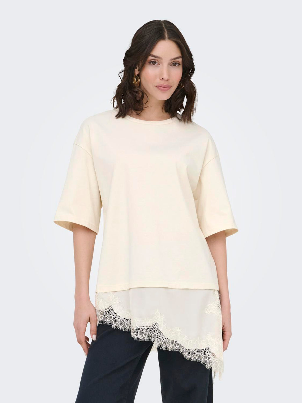 Jdyalma 2/4 Lace Detail T-Shirt