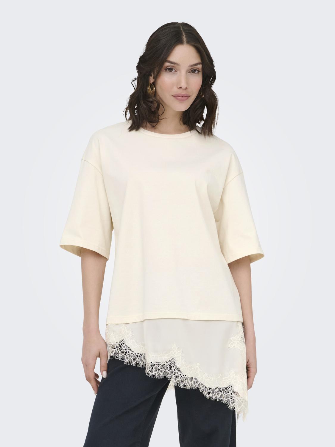 Jdyalma 2/4 Lace Detail T-Shirt
