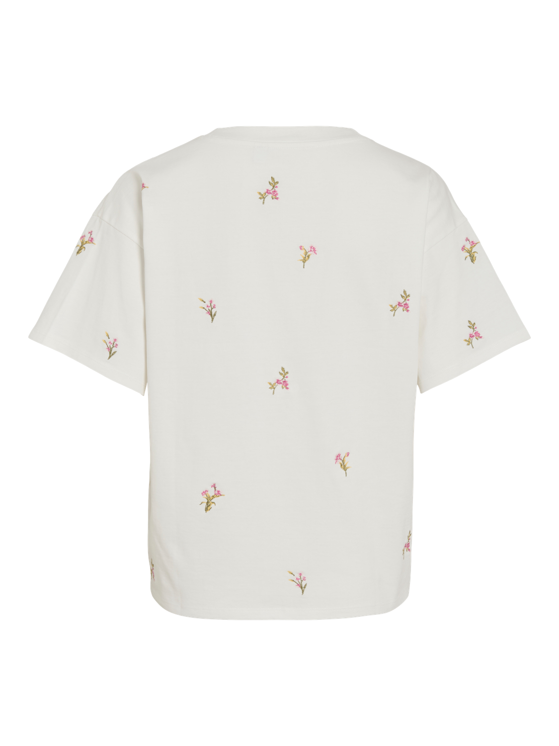 VIMONIE TEE SNOW WHITE EMB FLOWER