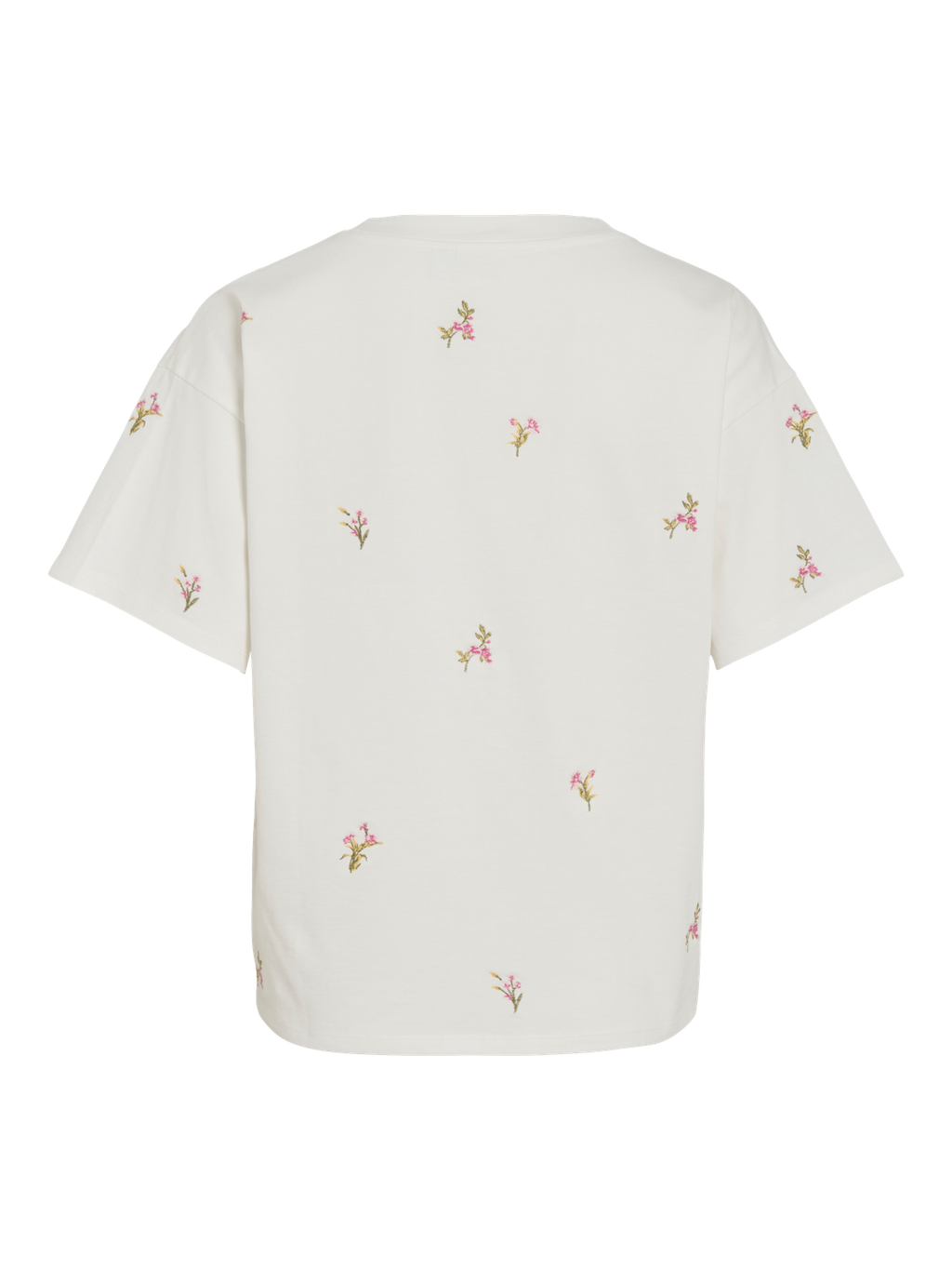 VIMONIE TEE SNOW WHITE EMB FLOWER