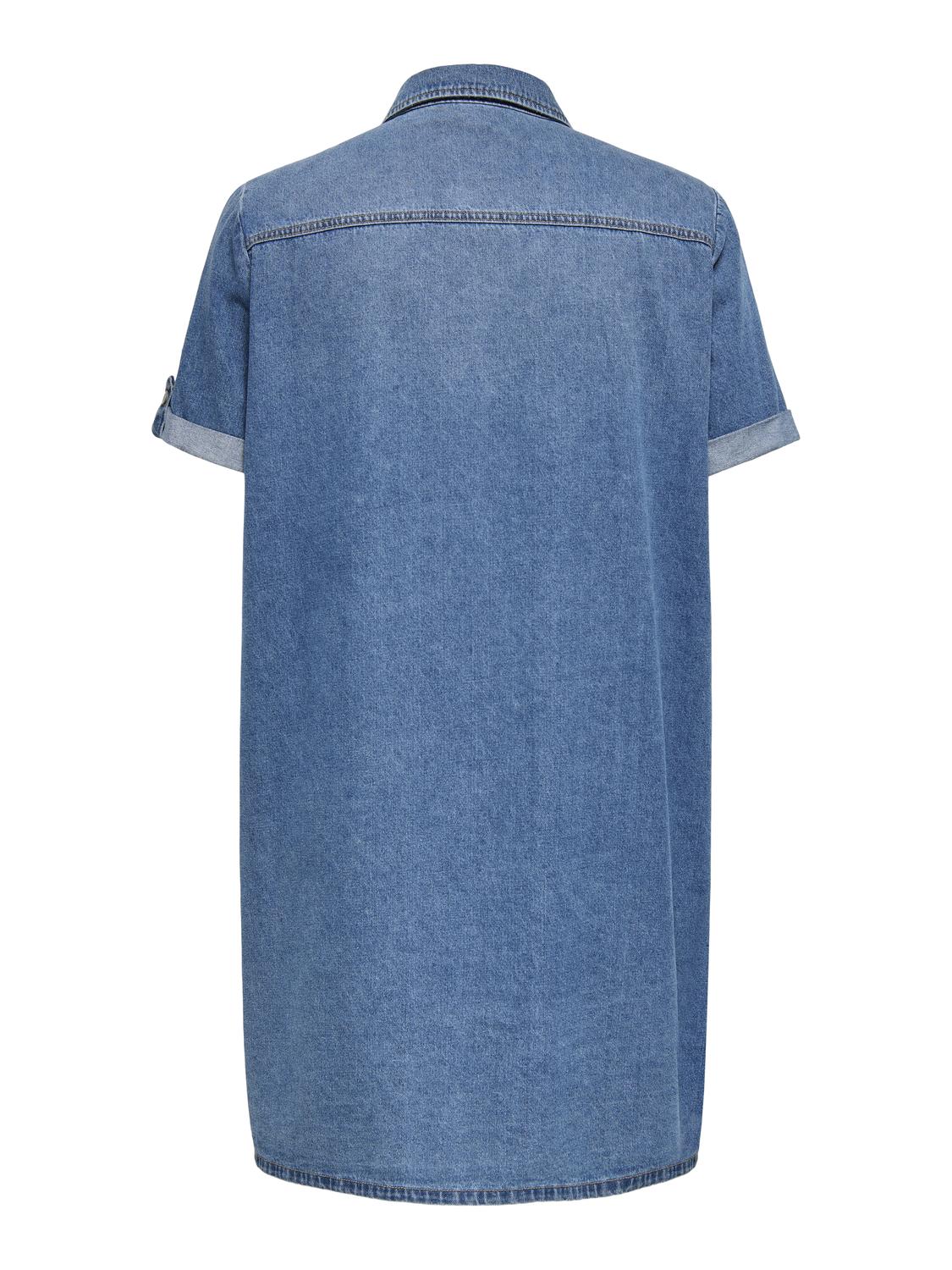 CARLISA DENIM DRESS PLUS KJOLE
