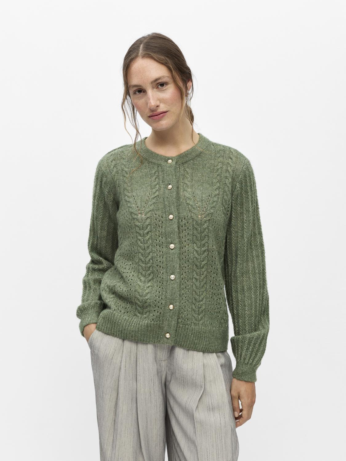 Objflora Knit Button Cardigan