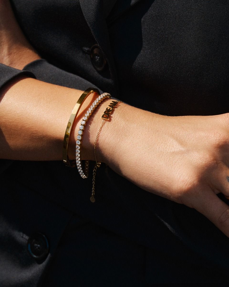 Tennis bracelet gold sm