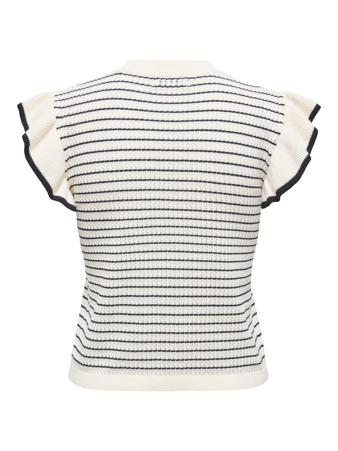 JDYCARICE FRILL PULLOVER KNIT CLOUD DANCER