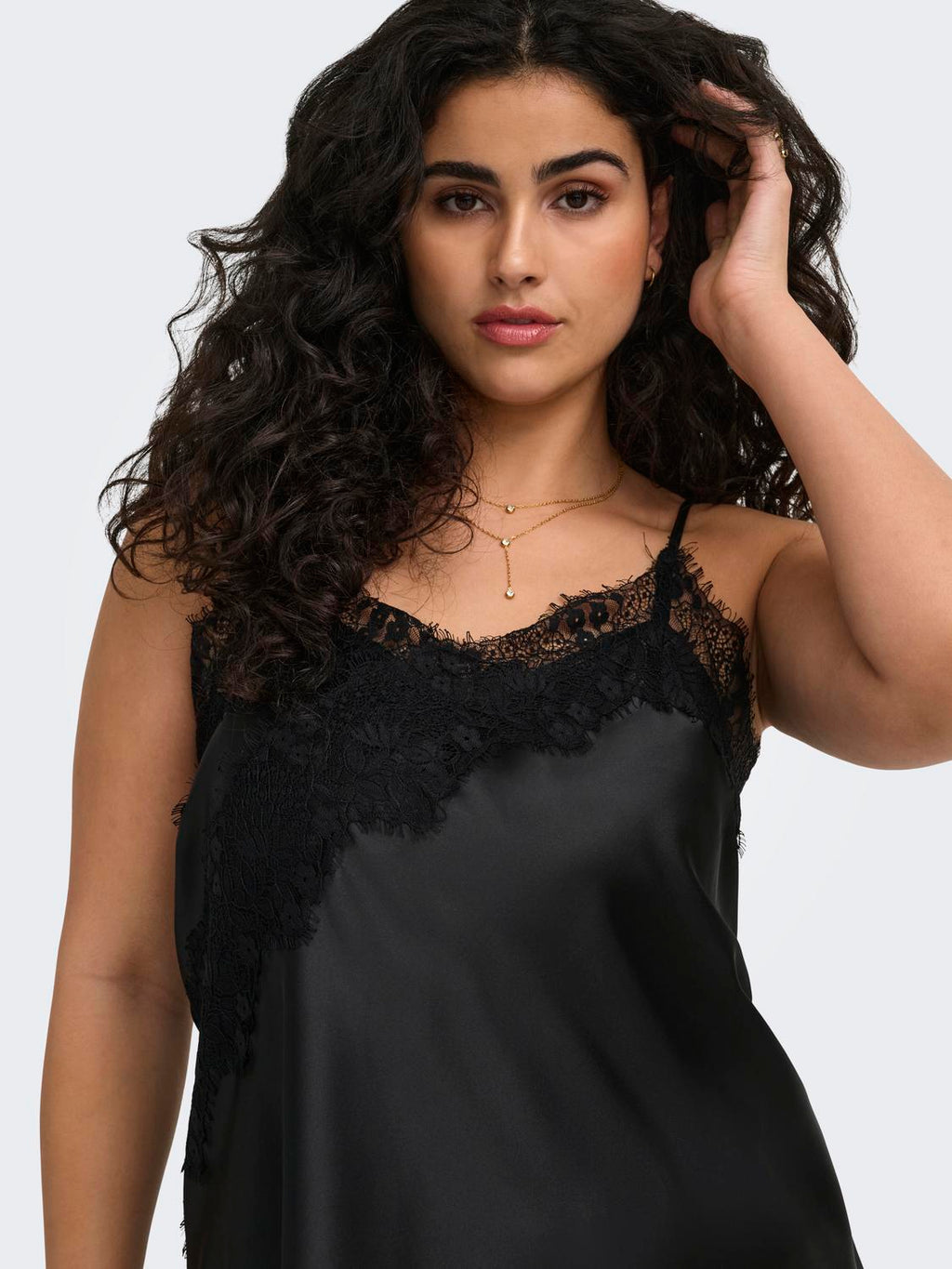 Carindona Strap Satin Lace Top