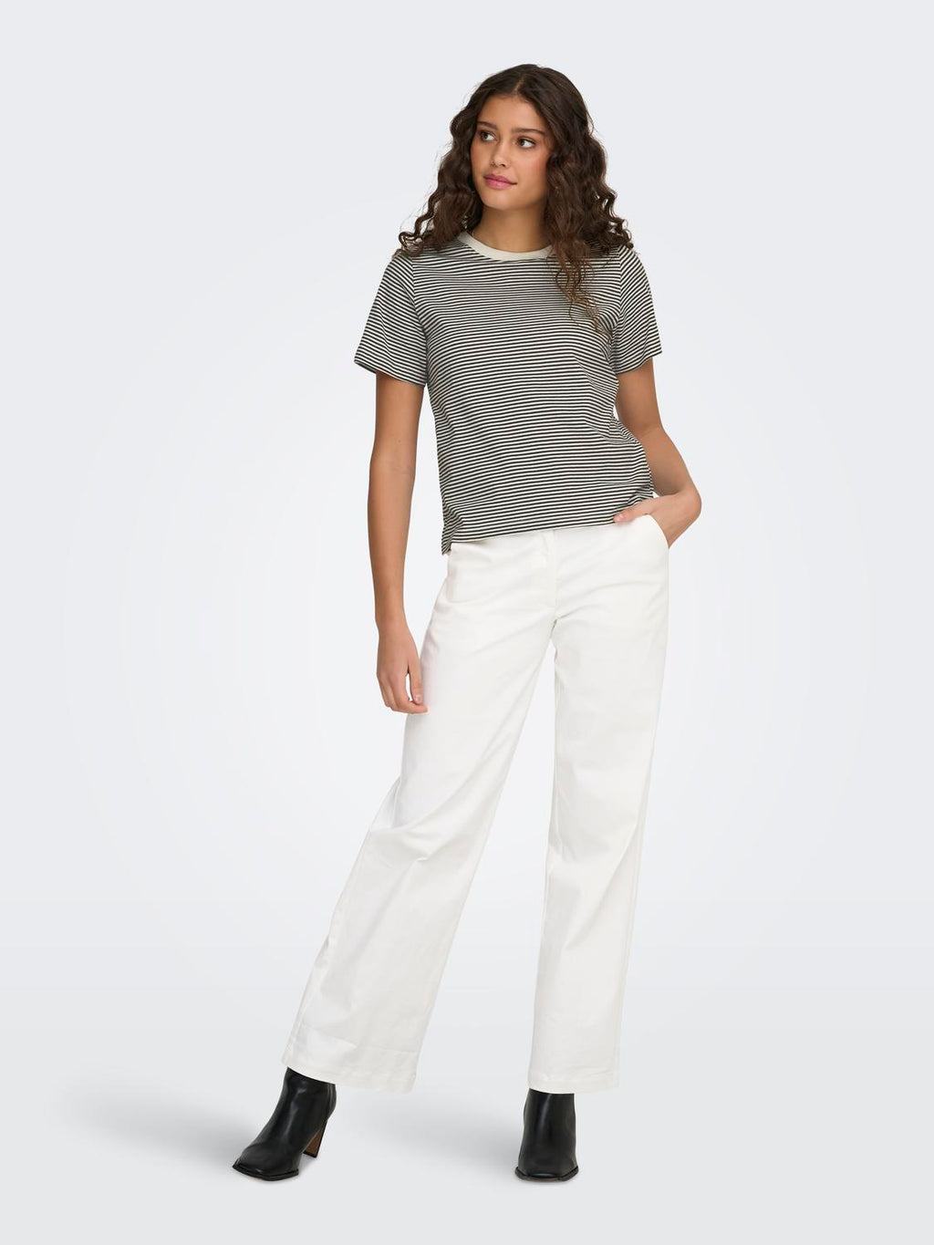JDYPISA TEE STRIPE RHUBARB TOP