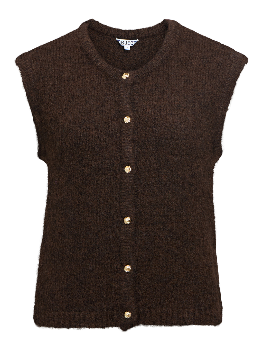 Objsaggia Re Knit Vest Cardigan