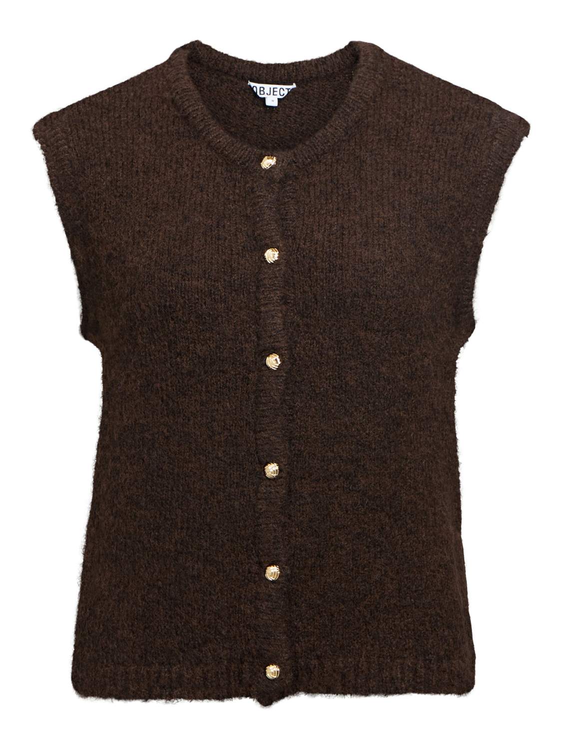 Objsaggia Re Knit Vest Cardigan