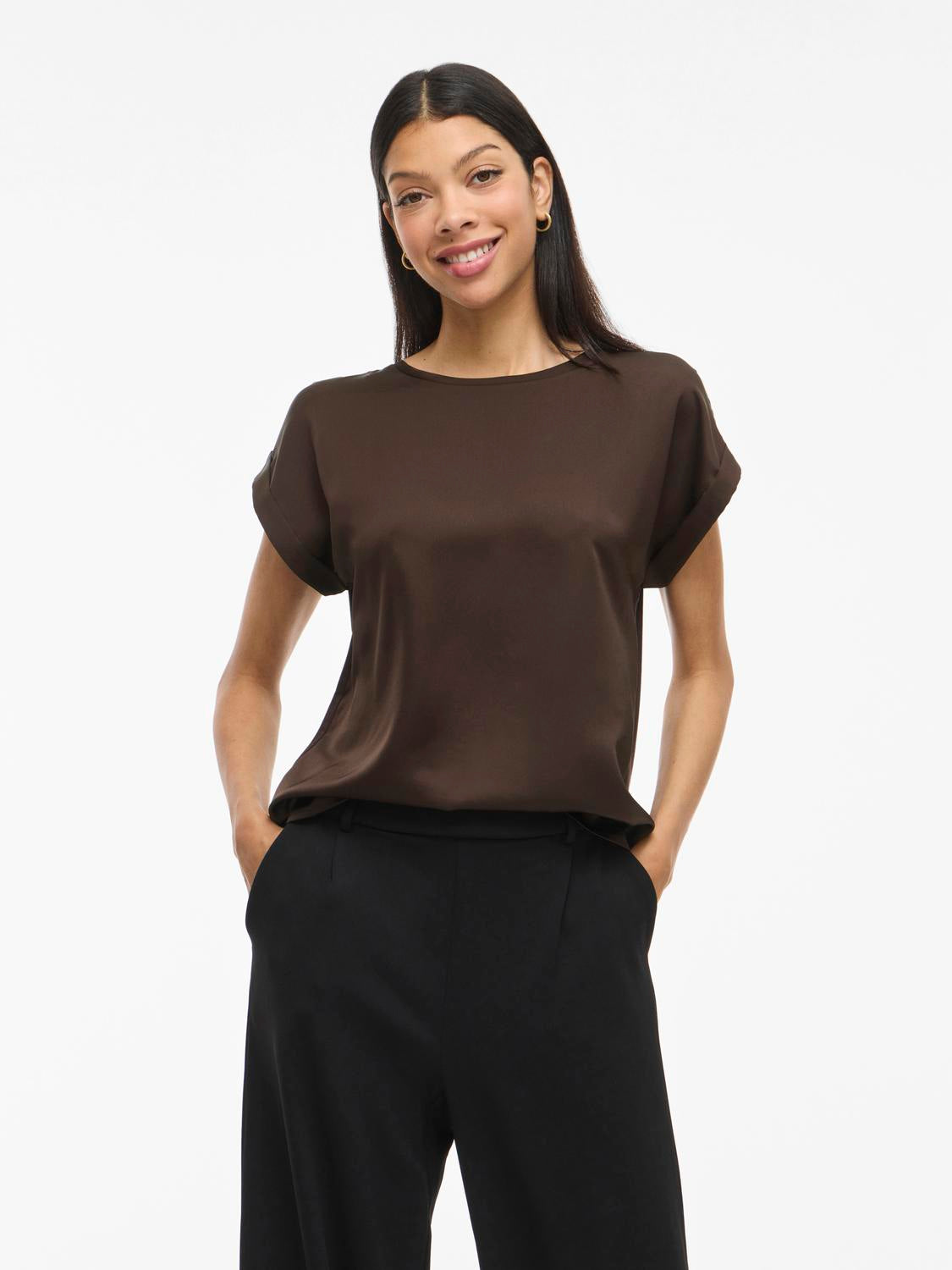 Viellette S/S Satin Top
