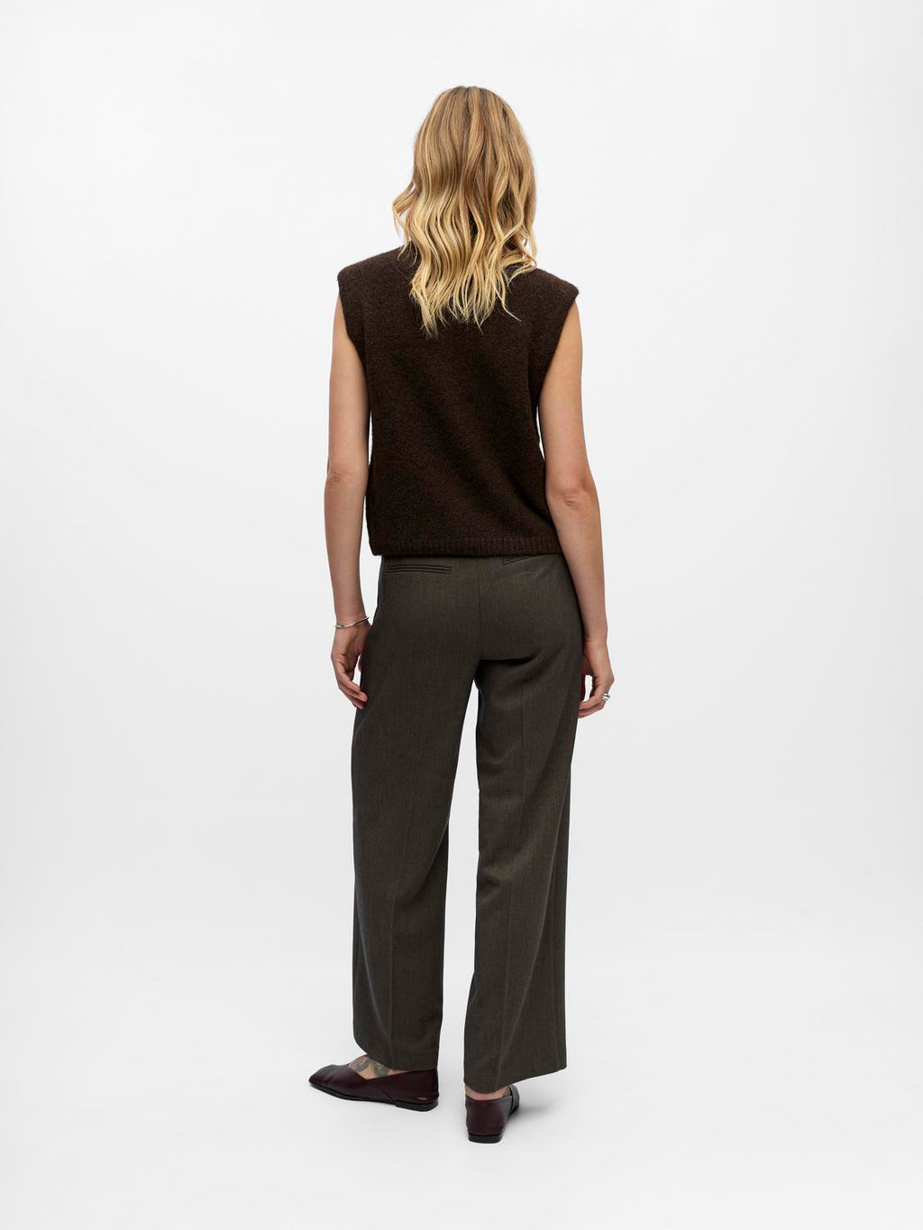 Objsaggia Re Knit Vest Cardigan