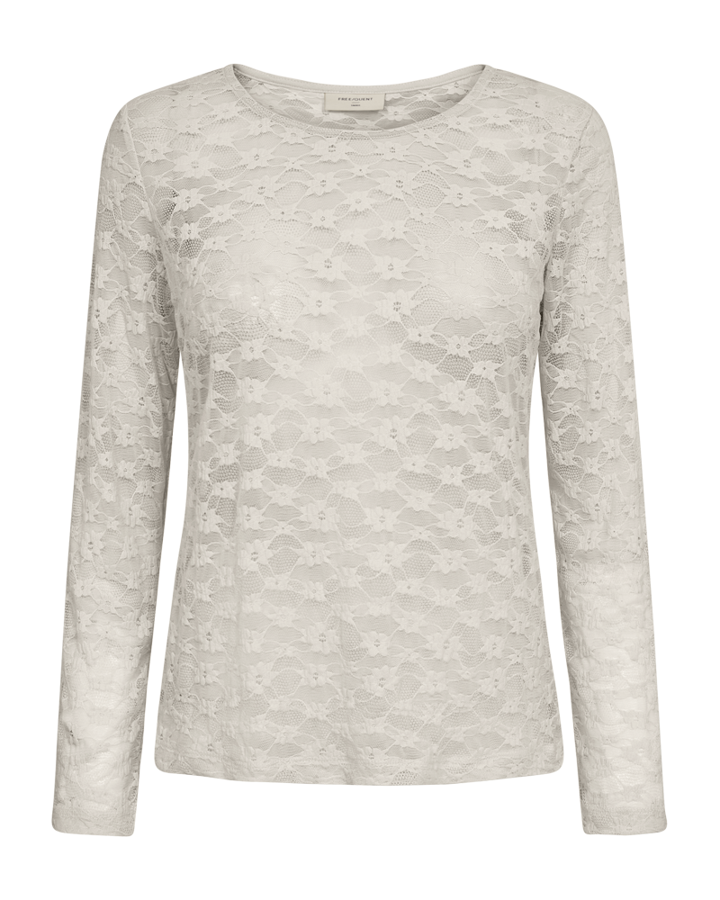 FQIBENA - LANGÆRMET T-SHIRT - BEIGE