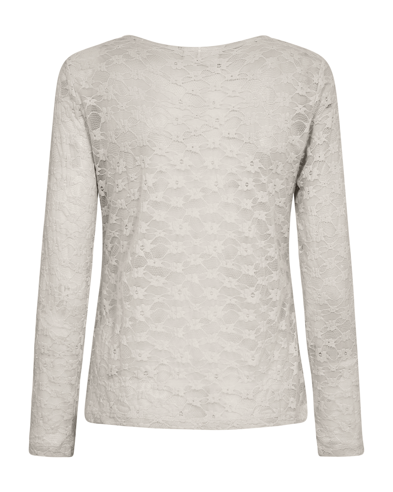 FQIBENA - LANGÆRMET T-SHIRT - BEIGE