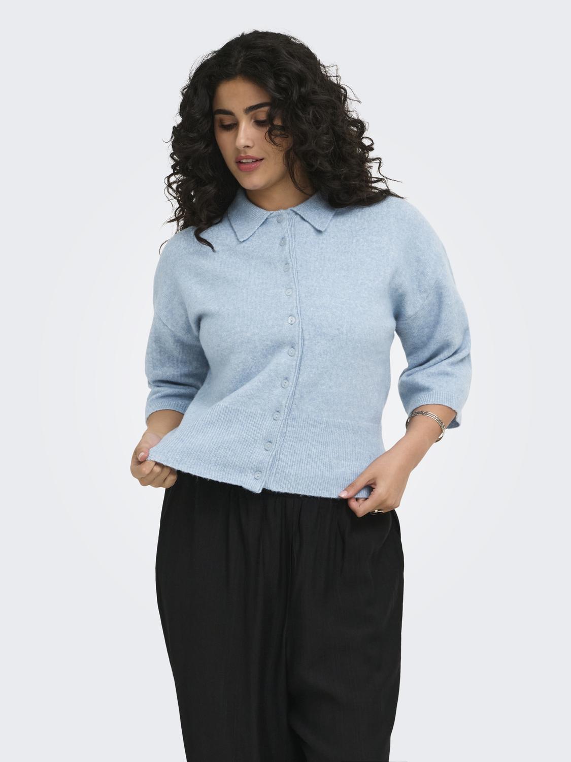 Carmacey 3/4 Polo Cardigan Knt
