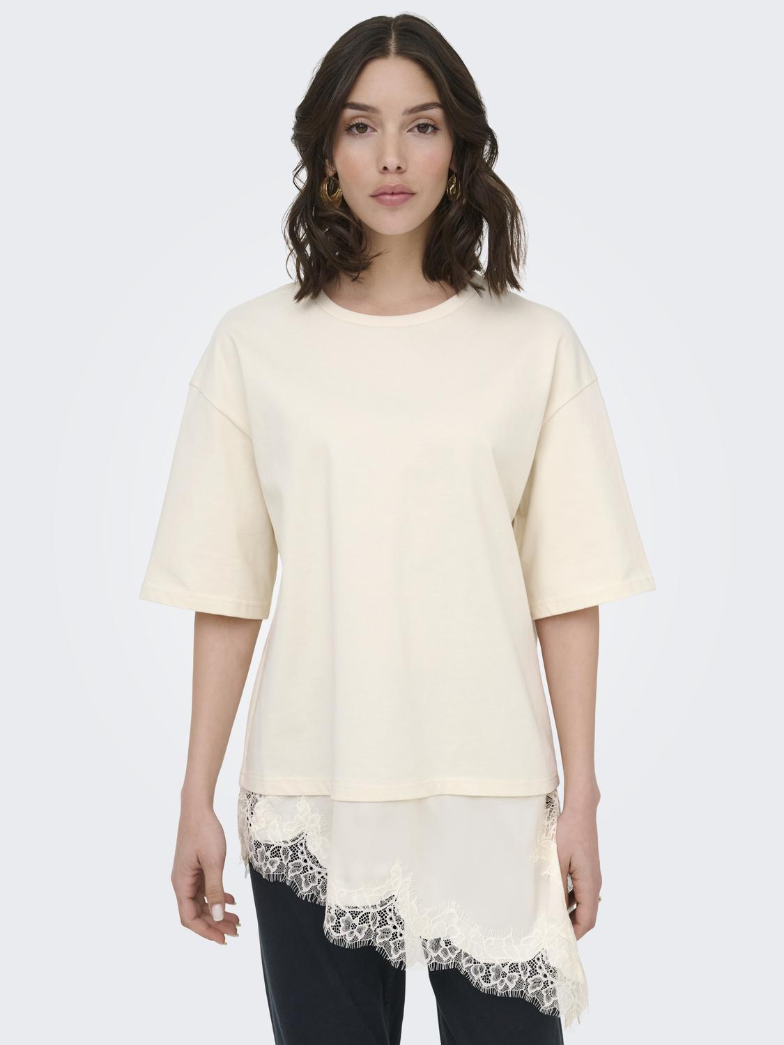 Jdyalma 2/4 Lace Detail T-Shirt