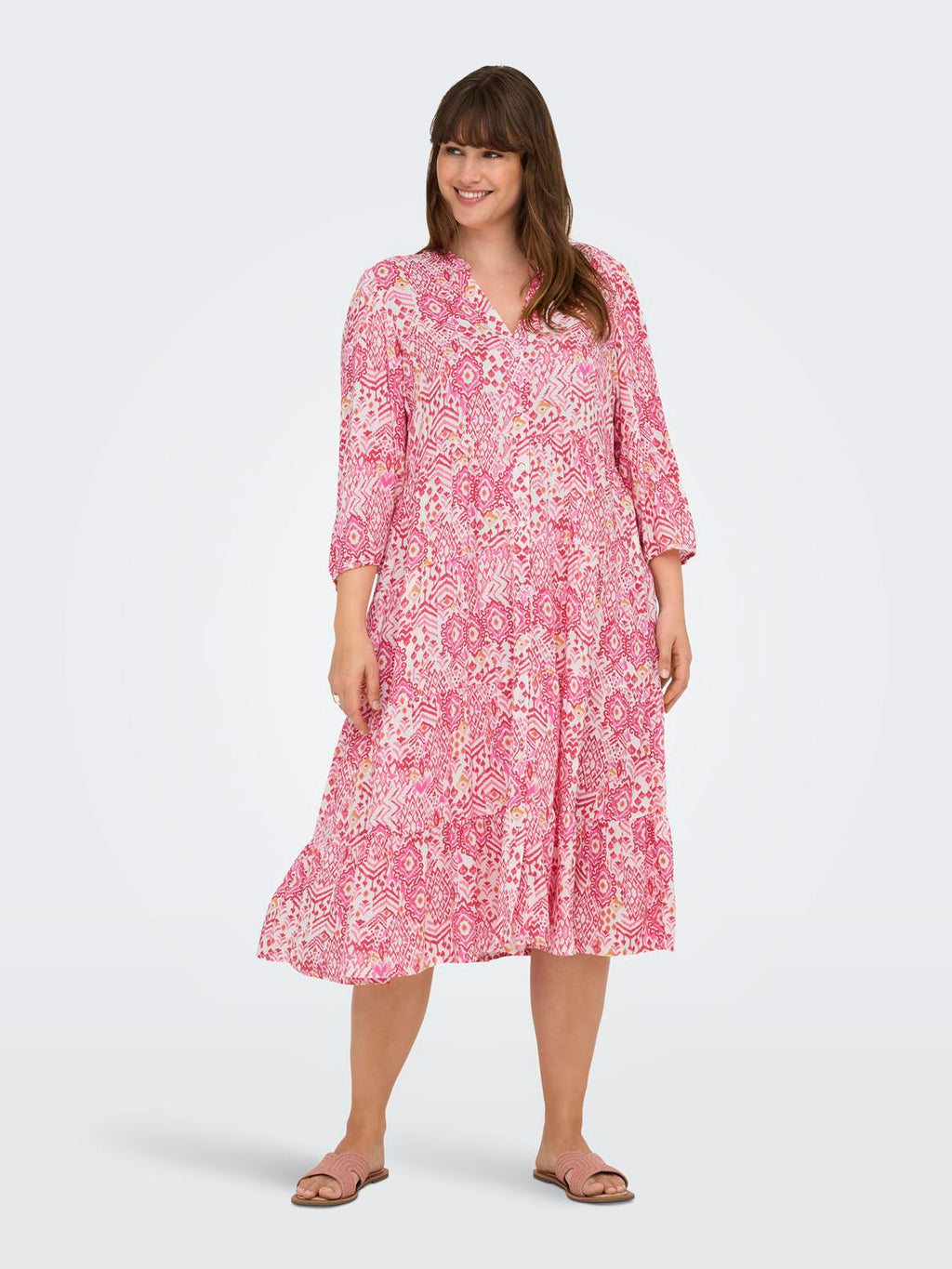 CARMILANA 3/4 DRESS SIKKA GRAP