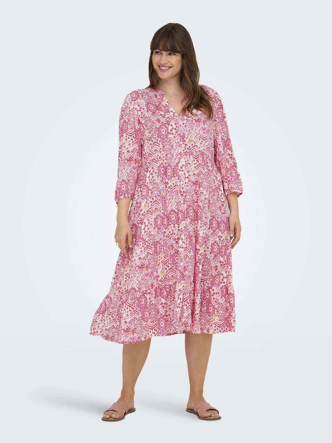 CARMILANA 3/4 DRESS SIKKA GRAP