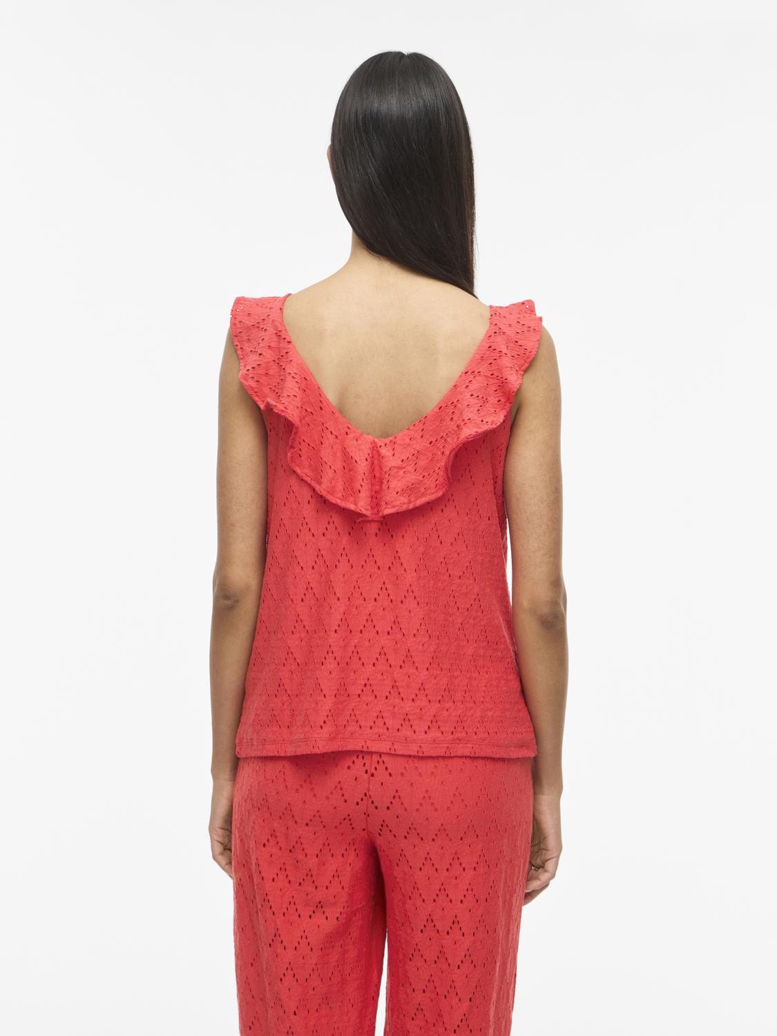 Viamalina V-Neck S/L Flounce