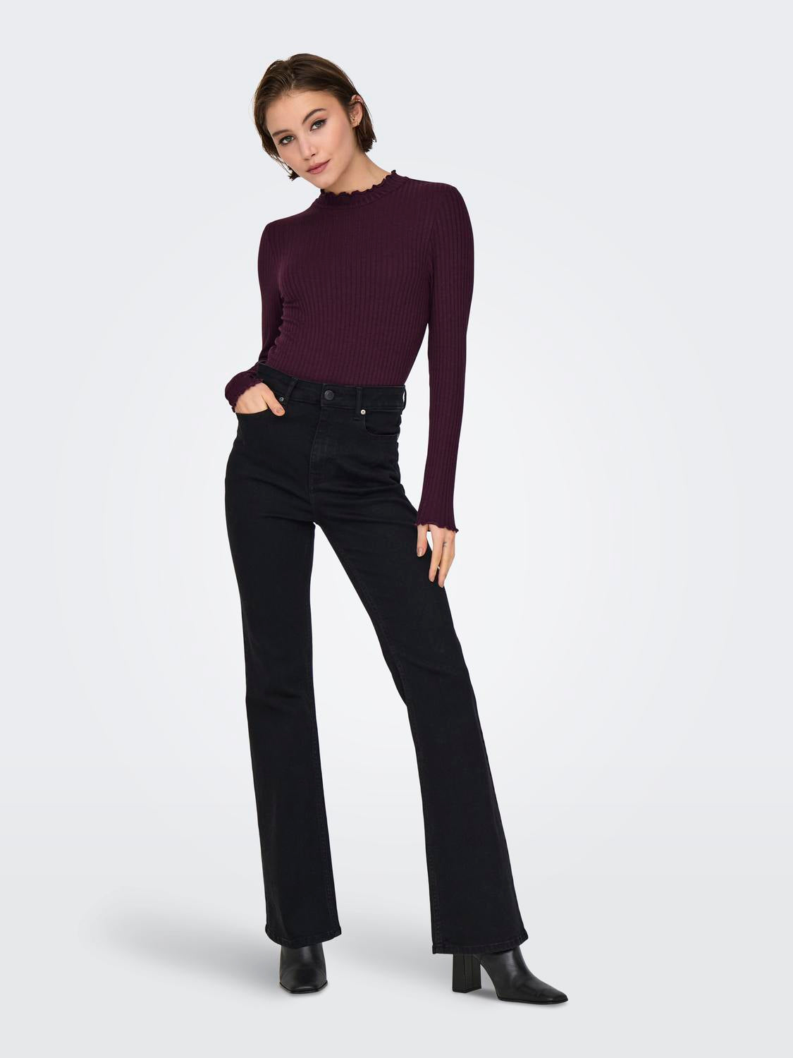 Jdyfransiska L/S Hi-Nck Top Jr