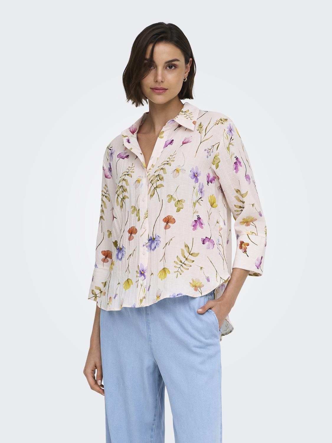 JDYVIOLA 3/4 SHIRT GARDEN FLOW